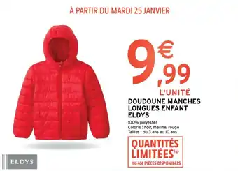 Intermarché Doudoune manches longues enfant eldys offre