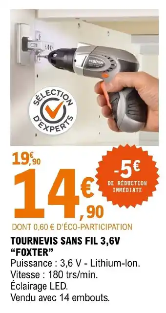 E.Leclerc Brico Tournevis sans fil offre