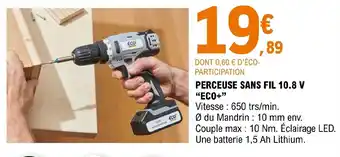 E.Leclerc Brico Perceuse sans fil 10.8 V "eco+" offre