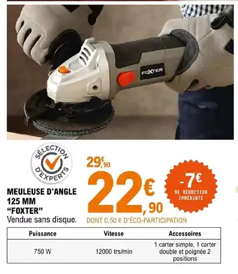 E.Leclerc Brico Meuleuse d'angle offre