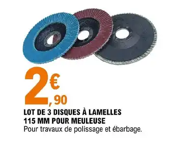 E.Leclerc Brico Lot de 3 disques à lamelles offre