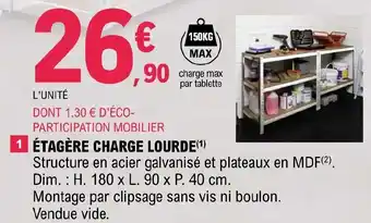E.Leclerc Brico Étagère charge lourde offre