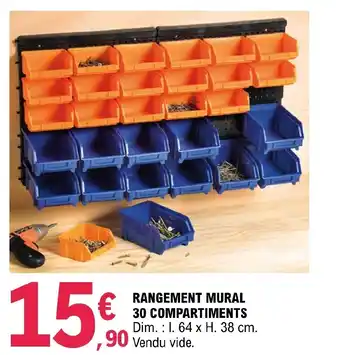 E.Leclerc Brico Rangement mural 30 compartiments offre