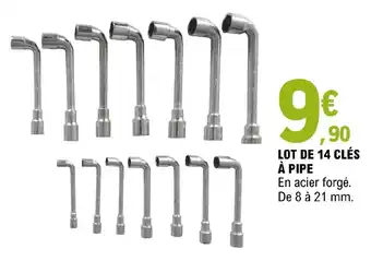 E.Leclerc Brico Lot de 14 clés à pipe offre