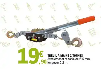Treuil Ă mains 2 tonnes