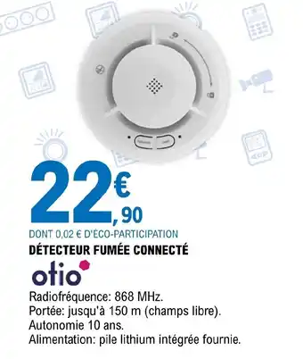 E.Leclerc Brico Détecteur fumée connecté offre