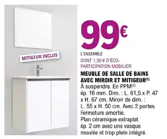 E.Leclerc Brico Meuble de salle de bains offre