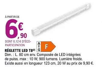 E.Leclerc Brico Réglette LED T8 offre