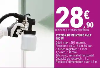 E.Leclerc Brico Station de peinture HVLP 450 W offre