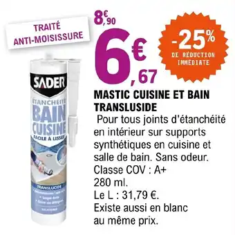 E.Leclerc Brico Mastic cuisine et bain transluside offre
