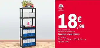 E.Leclerc Brico Étagère 5 tablettes offre
