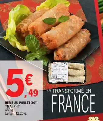 E.Leclerc Nems au poulet X6 offre