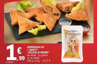 E.Leclerc Samoussas X2 + sauce offre