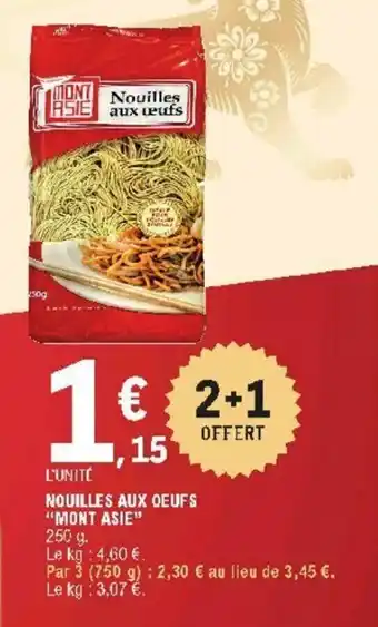 E.Leclerc Nouilles aux oeufs "mont asie" offre