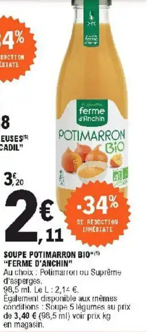 E.Leclerc Soupe potimarron bio offre
