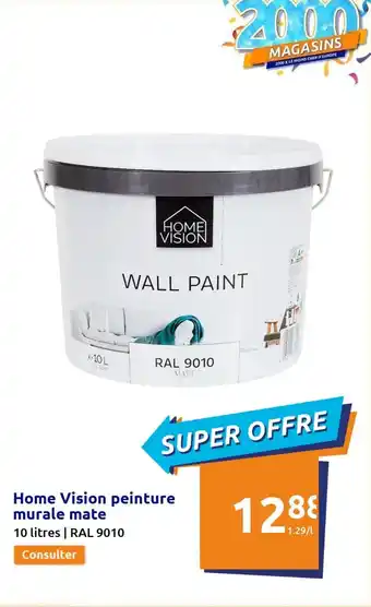 Action Home vision peinture murale mate offre