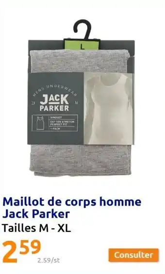 Action Maillot de corps homme jack parker offre