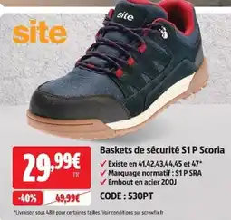 Screwfix Baskets de sécurité S1 P Scoria offre