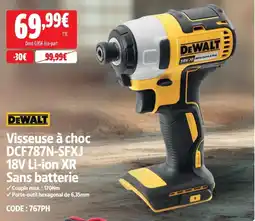 Screwfix Dewalt Visseuse à choc DCF787N-SFXJ 18V Li-ion XR Sans batterie offre