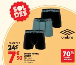 Auchan Umbro Boxers homme offre