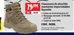 Screwfix Chaussures de sécurités montantes imperméables offre