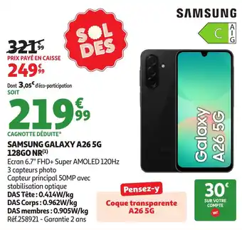 Samsung galaxy a26 5g 128go nr