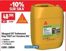 Screwfix Sikagard 127 Traitement Stop TOUT en 1 incolore offre
