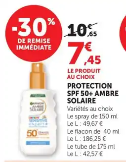 Bi1 Protection spf 50+ ambre solaire offre