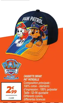 Netto Casquette enfant pat' patrouille offre