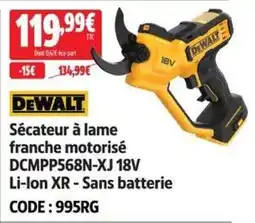Screwfix Dewalt Sécateur à lame franche motorisé DCMPP568N-XJ 18V Li-Ion XR - Sans batterie offre