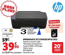 Auchan Imprimante jet d'encre hp dj 2921 offre