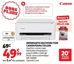 Auchan Canon Imprimante multifonction pixma ts41501 offre