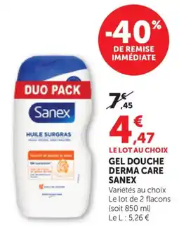 Bi1 Sanex Gel douche derma care offre