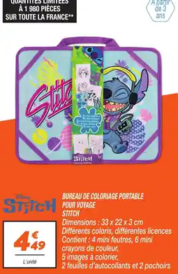 Netto Bureau de coloriage portable pour voyage offre