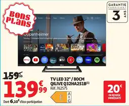 Auchan Qilive Tv led 32"/80cm q32ha251b offre