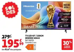 Auchan Hisense Tv led 40"/100cm 40a4s offre