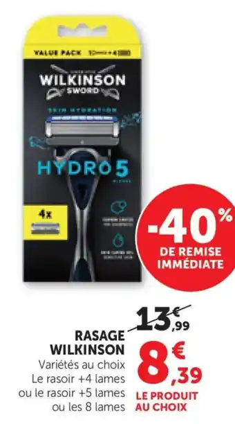 Bi1 Wilkinson Rasage offre