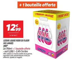 Netto Omo Lessive liquide rosir de plaisir x42 lavages offre