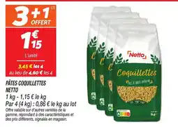 Netto Netto Pâtes coquillettes offre