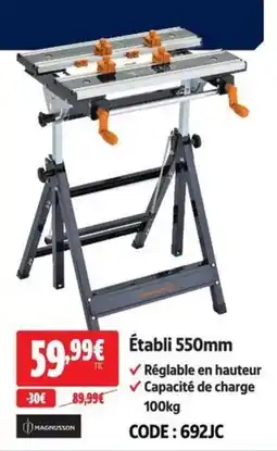 Screwfix Établi 550mm offre