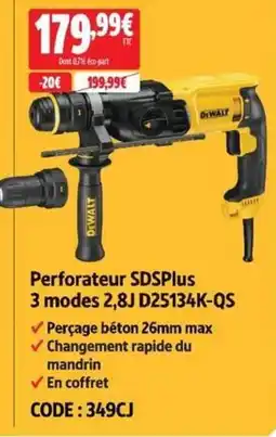 Screwfix Perforateur SDSPlus 3 modes 2,8J D25134K-QS offre