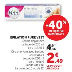 Bi1 Veet Epilation pure offre