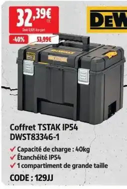 Screwfix Dewalt Coffret TSTAK IP54 DWST83346-1 offre