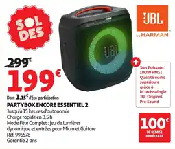Auchan Jbl Partybox encore essentiel 2 offre