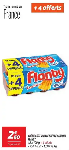 Netto Flanby Crème goût vanille nappée caramel offre
