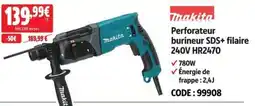 Screwfix Makita Perforateur burineur SDS+ filaire 240V HR2470 offre