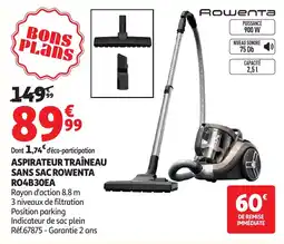 Auchan Aspirateur traîneau sans sac ro4b30ea offre
