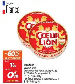 Netto Coeur De Lion Camembert offre