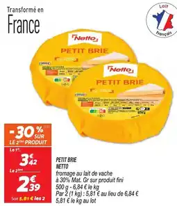Netto Netto Petit brie offre