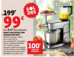 Auchan Kitchencook Robot multifonction antara pro inox offre
